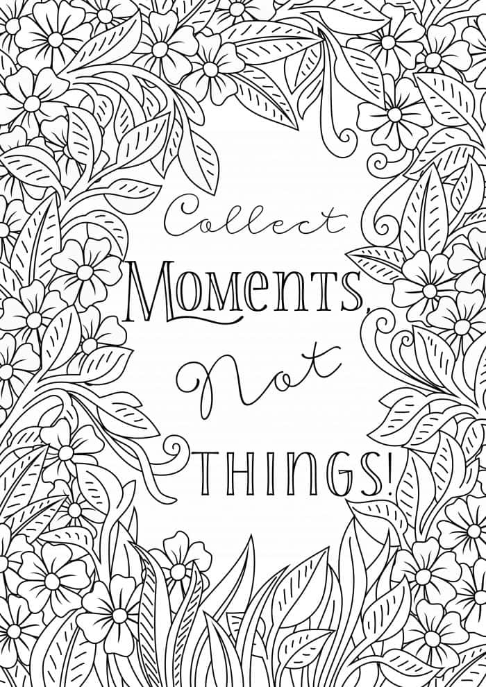 Free Printable Uplifting Colouring Pages to lift your mood