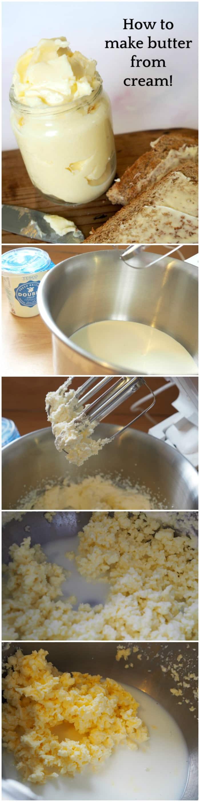 How to make butter from cream - step by step guide...