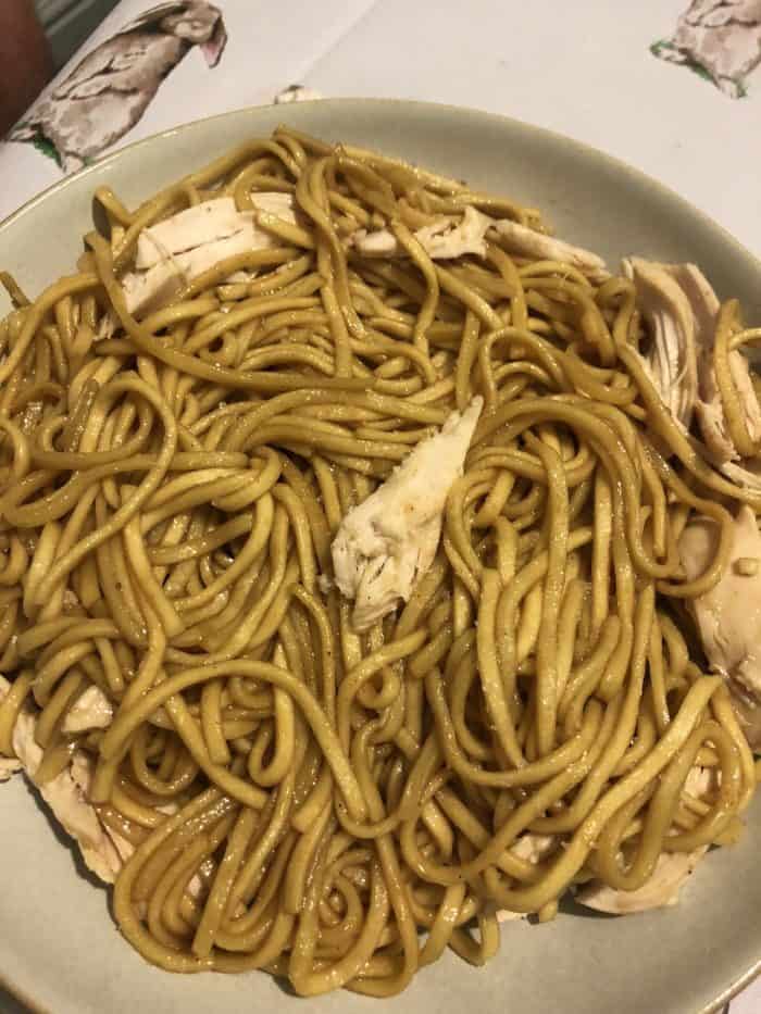 Chicken noodle stir fry